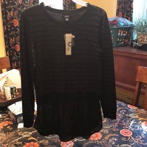 Apt. 9 knit top NWT Size PS Black/gold